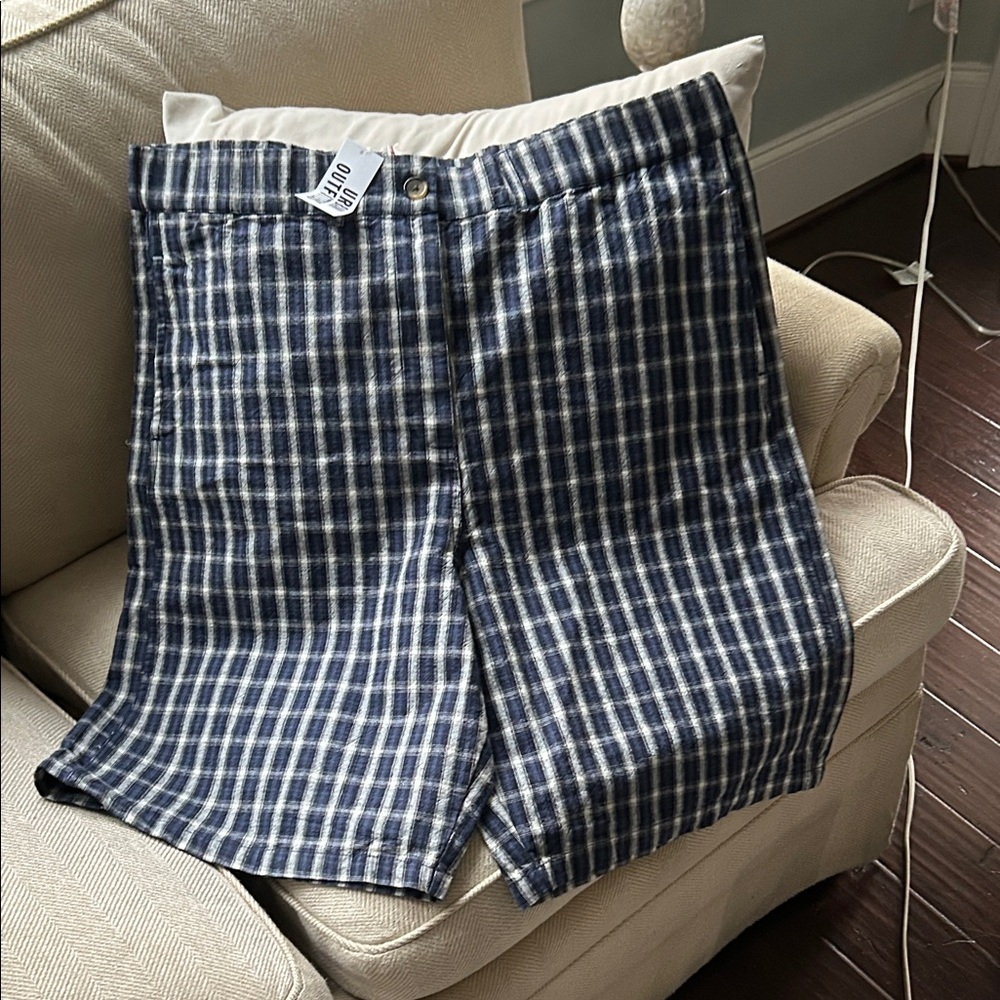 Urban Outfitters Blue Plaid Women Shorts